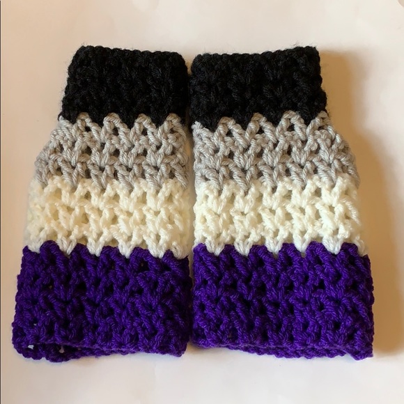 SALE💖Asexual pride hand warmers gloves - Picture 2 of 6